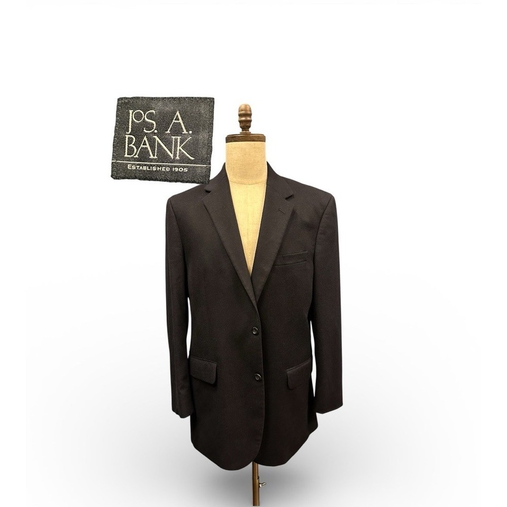 Jos. A. Bank Men's Jacket Blazer Sport Coat 100% Cashmere Black Sz 43L Lined‎